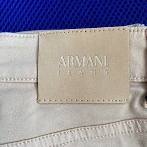 Armani Women's Beige Stretch Slim Fit Jeans